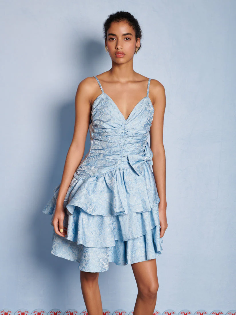 <b>DREAM</b> Agnes Jacquard Ruffle Mini Dress