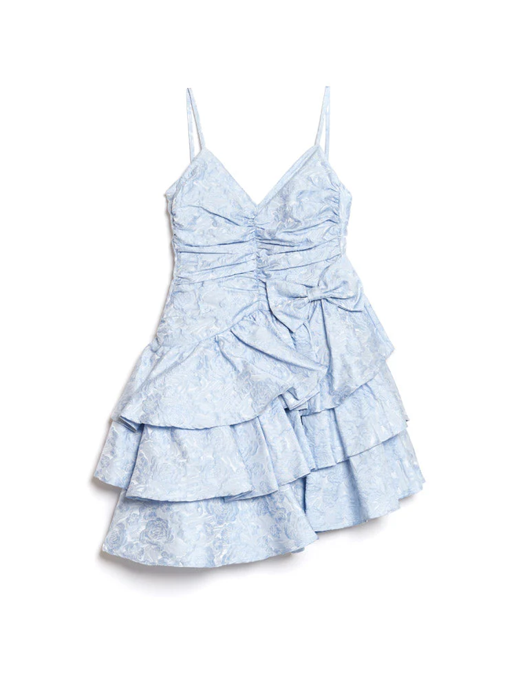 <b>DREAM</b> Agnes Jacquard Ruffle Mini Dress - Image 7
