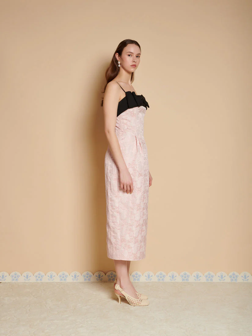 Anders Jacquard Bow Midi Dress - Image 2