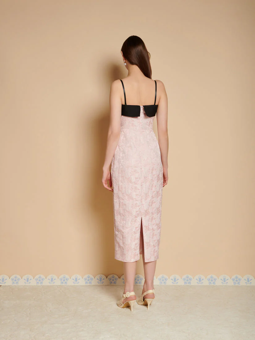 Anders Jacquard Bow Midi Dress - Image 3