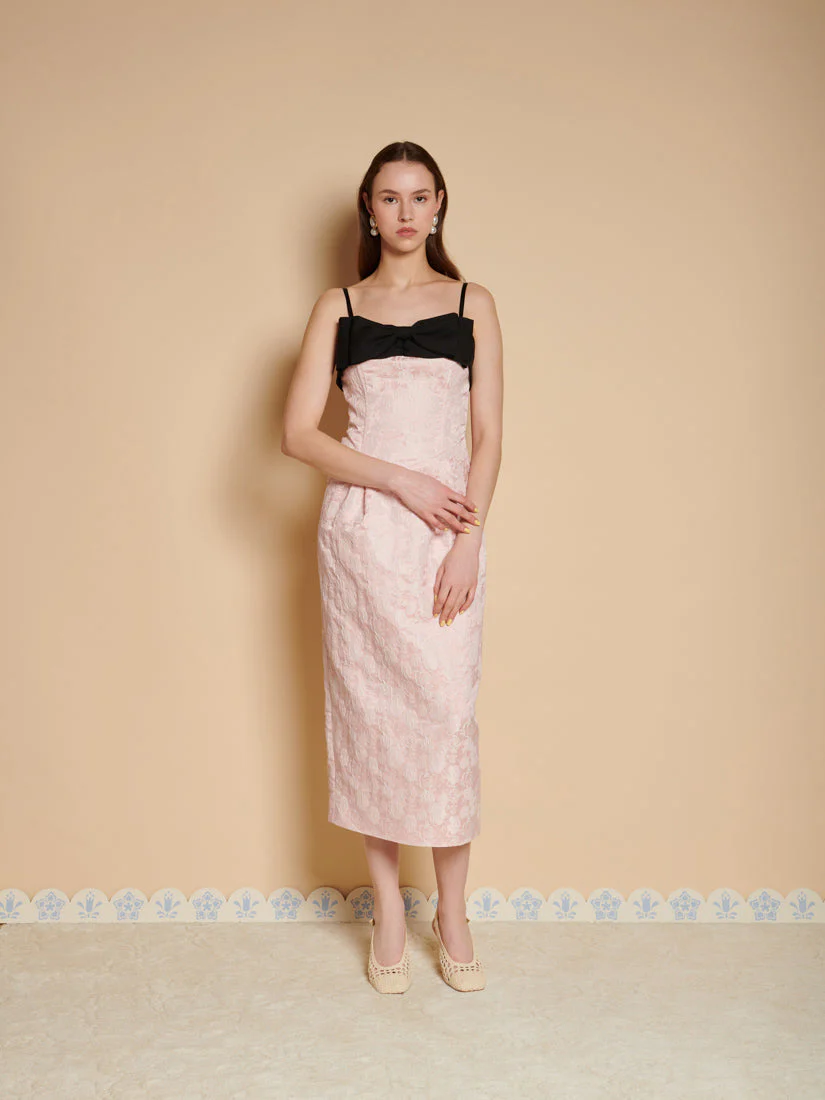 Anders Jacquard Bow Midi Dress - Image 4