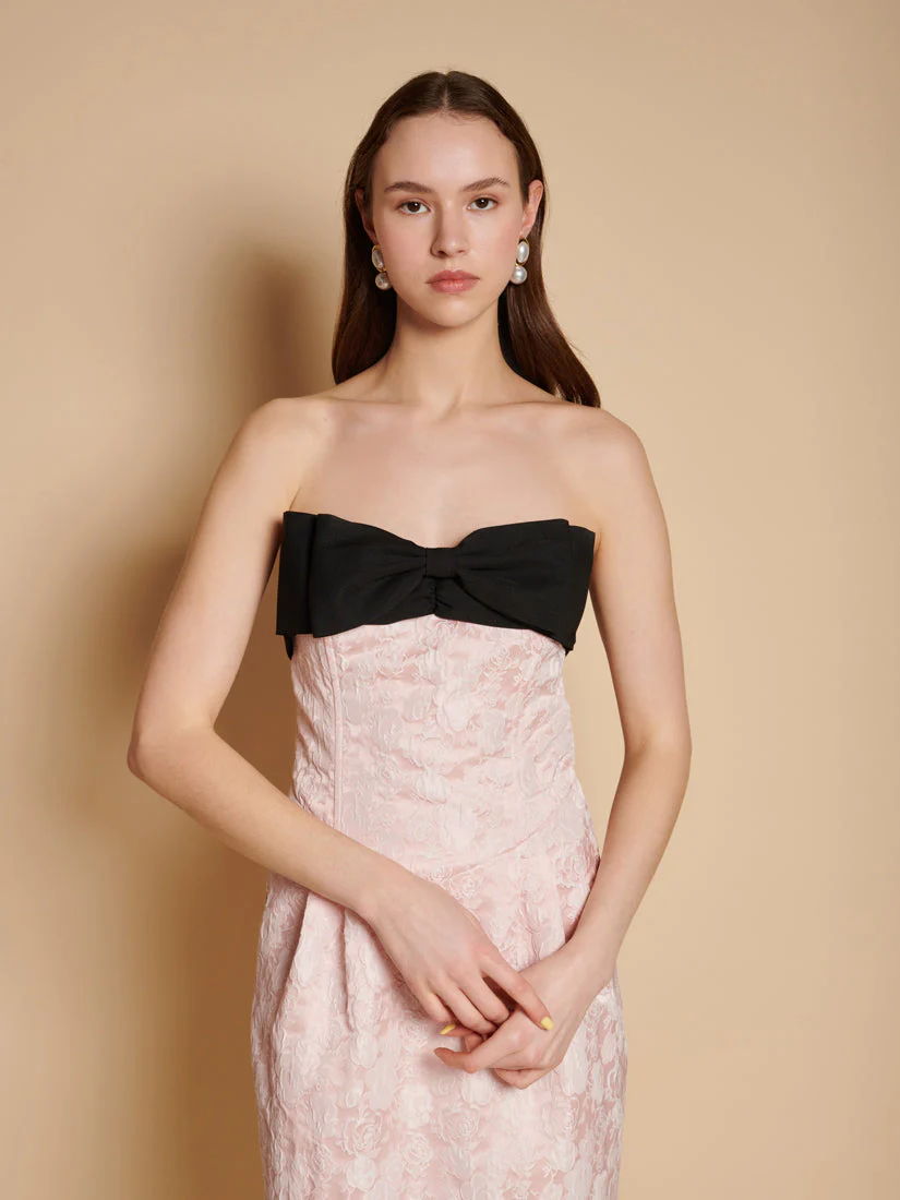 Anders Jacquard Bow Midi Dress - Image 5