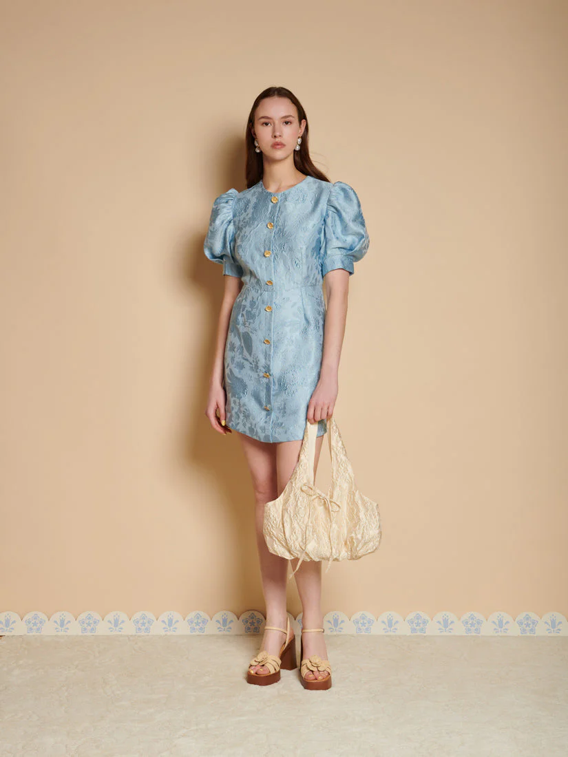 Angie Jacquard Mini Dress - Image 4