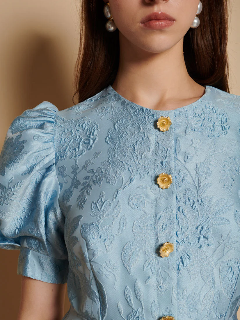 Angie Jacquard Mini Dress - Image 6