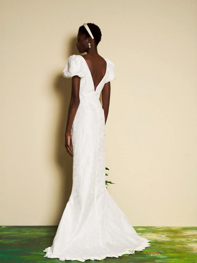<b>DREAM</b> Belle Bow Jacquard Maxi Dress - Image 3