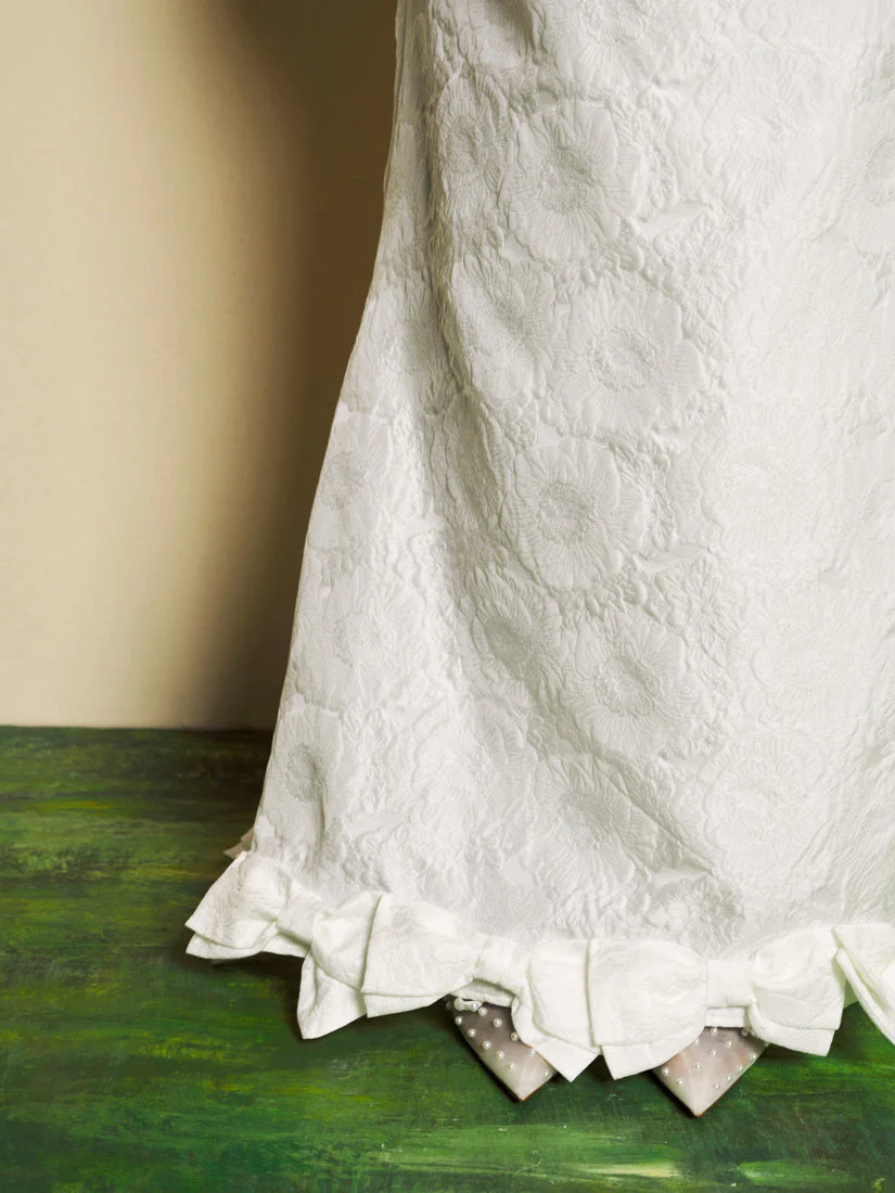 <b>DREAM</b> Belle Bow Jacquard Maxi Dress - Image 6