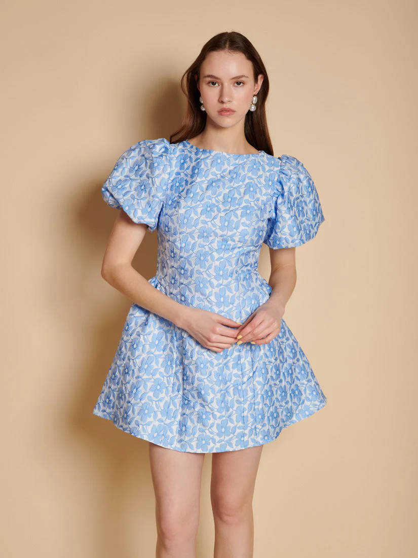 Bilberry Jacquard Mini Dress