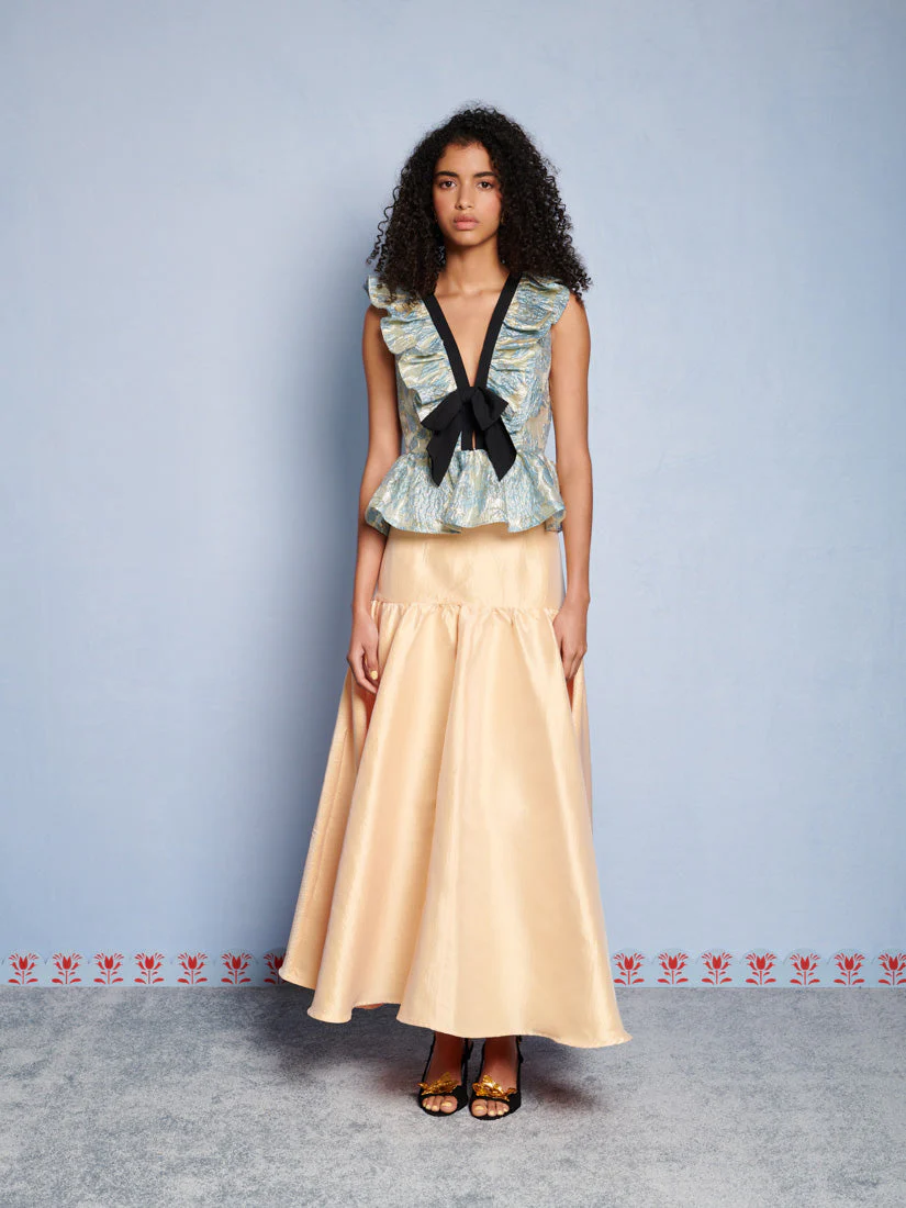 <b>DREAM</b> Bluebell Jacquard Bow Top - Image 2