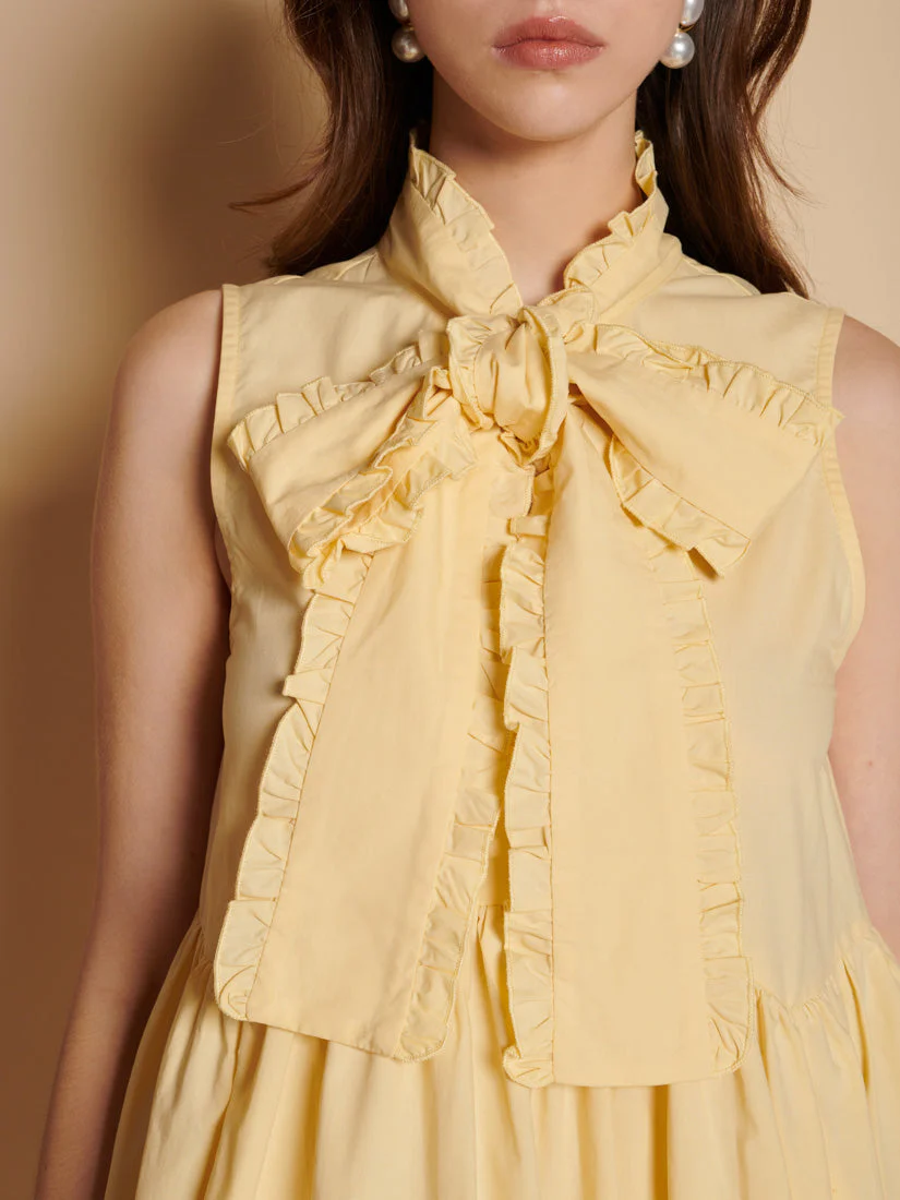 Buttermilk Bow Mini Dress - Image 6