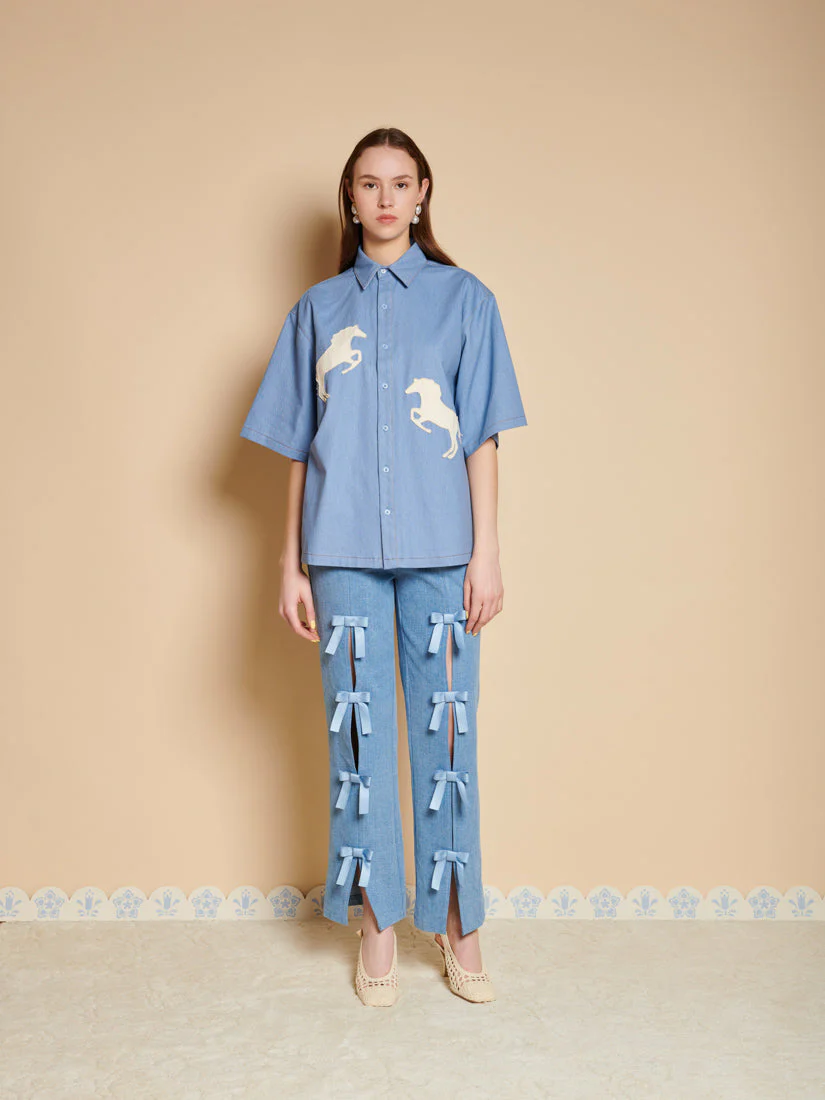 Dala Applique Boxy Shirt - Image 4