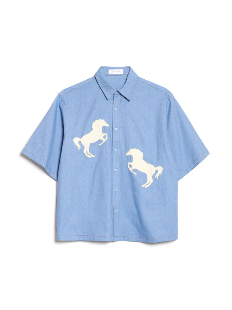 Dala Applique Boxy Shirt - Image 9