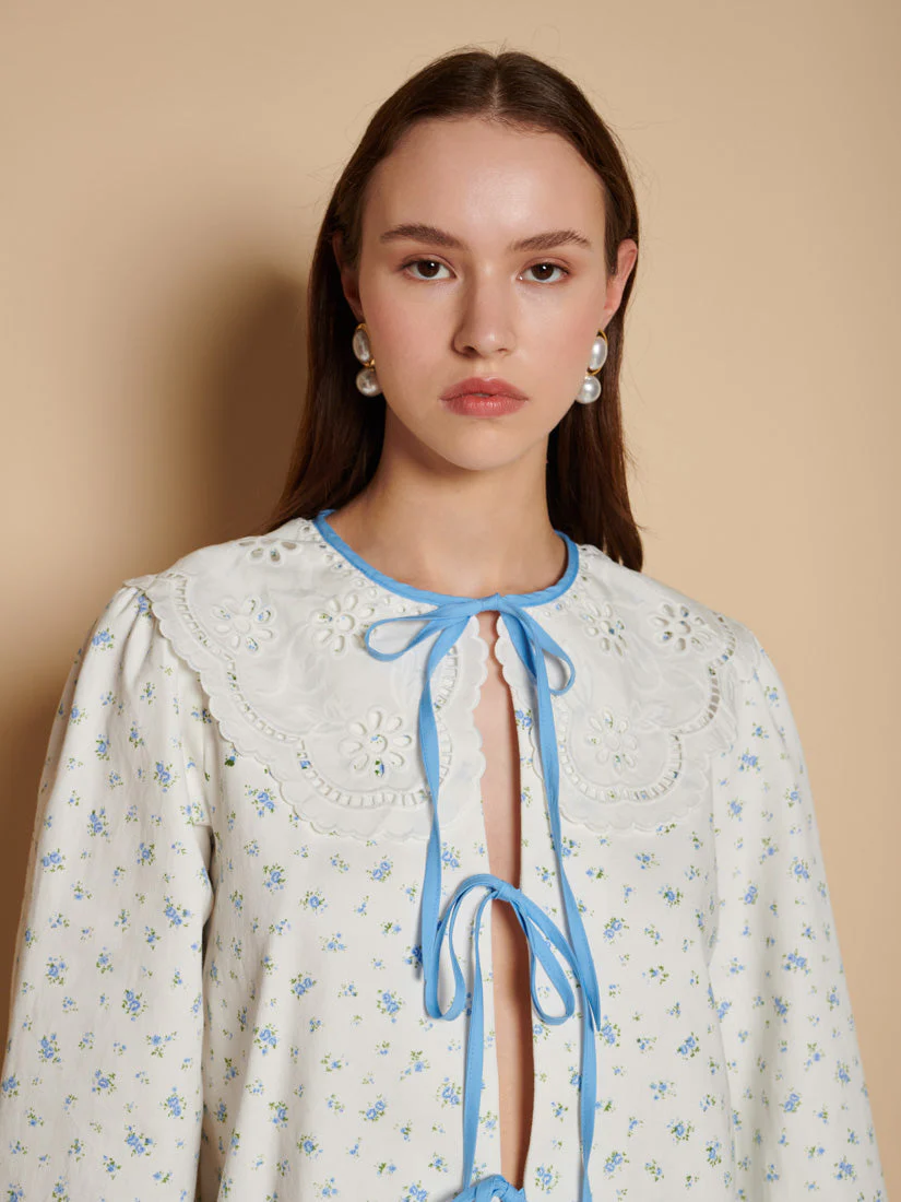 Dalarna Ditsy Bow Top - Image 5