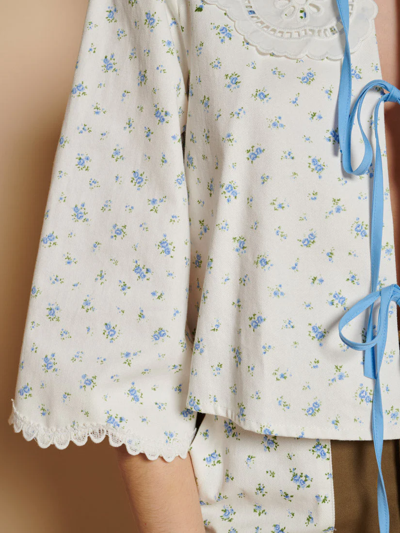 Dalarna Ditsy Bow Top - Image 6