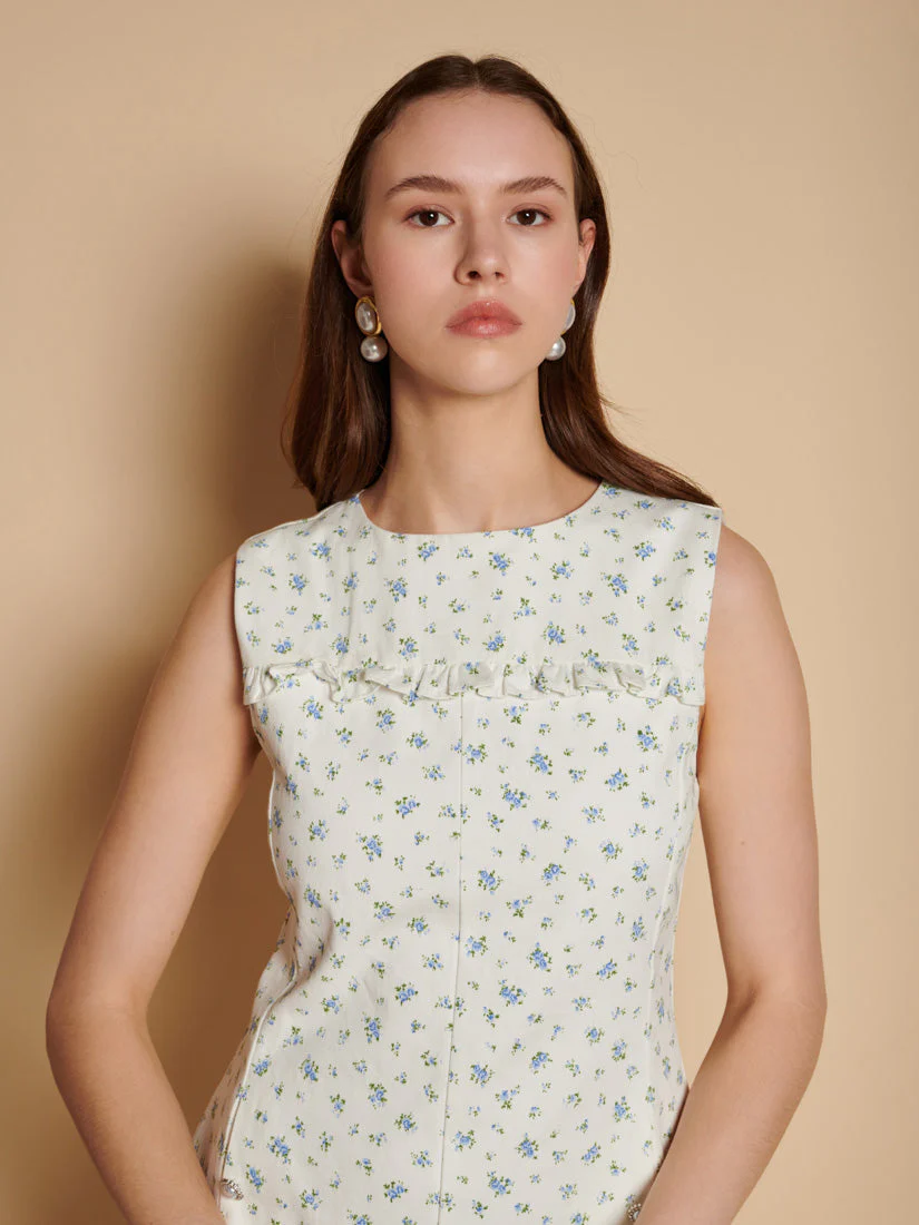 Dalarna Ditsy Mini Dress - Image 5