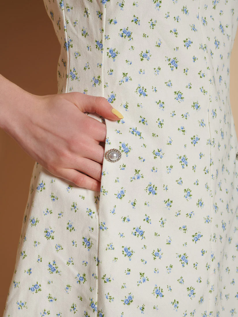 Dalarna Ditsy Mini Dress - Image 6
