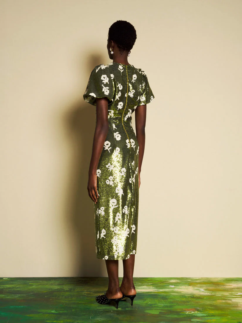 <b>DREAM</b> Èclat Floral Sequin Midi Dress - Image 3