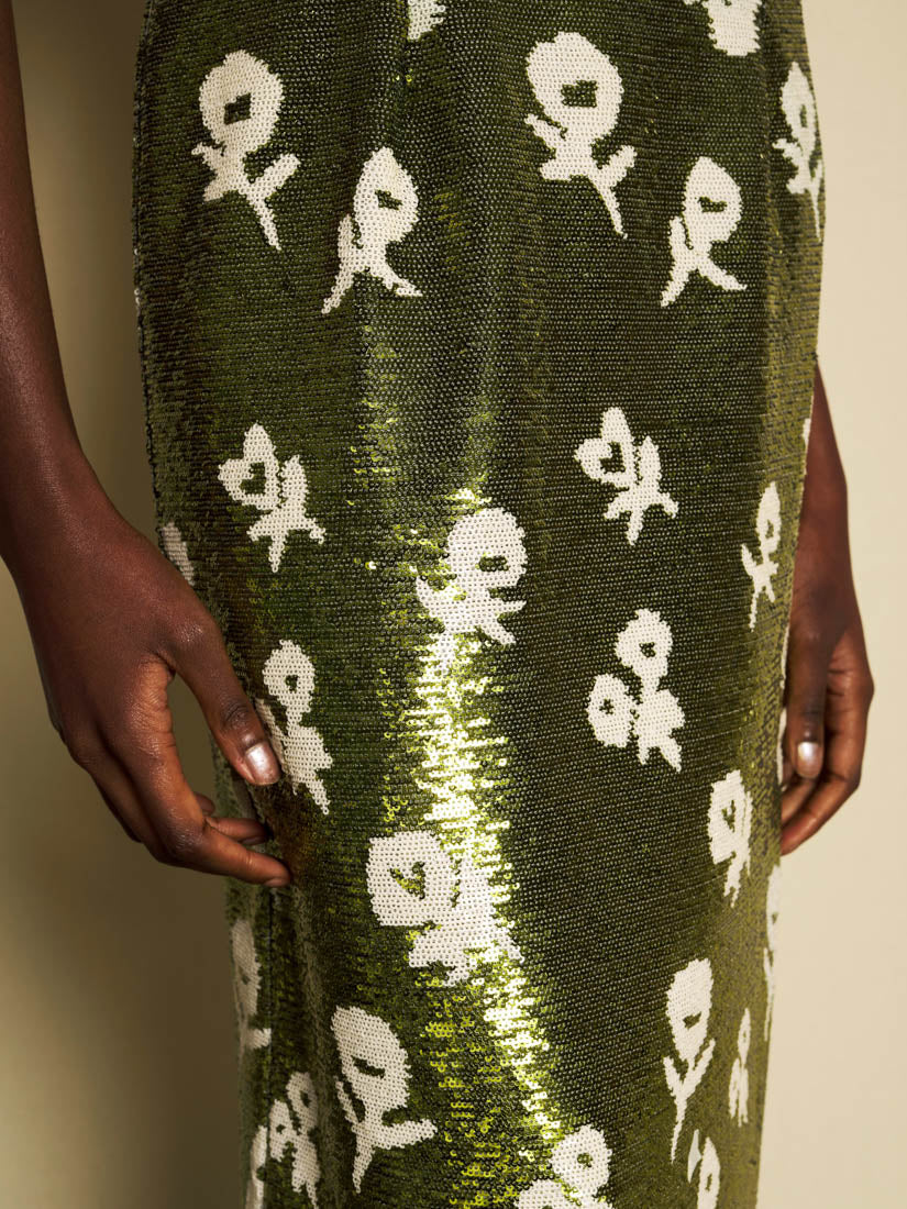<b>DREAM</b> Èclat Floral Sequin Midi Dress - Image 6