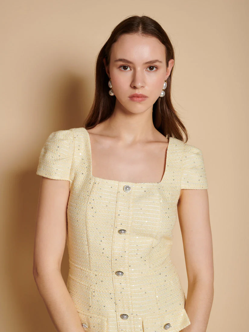 Ella Tweed Mini Dress - Image 5