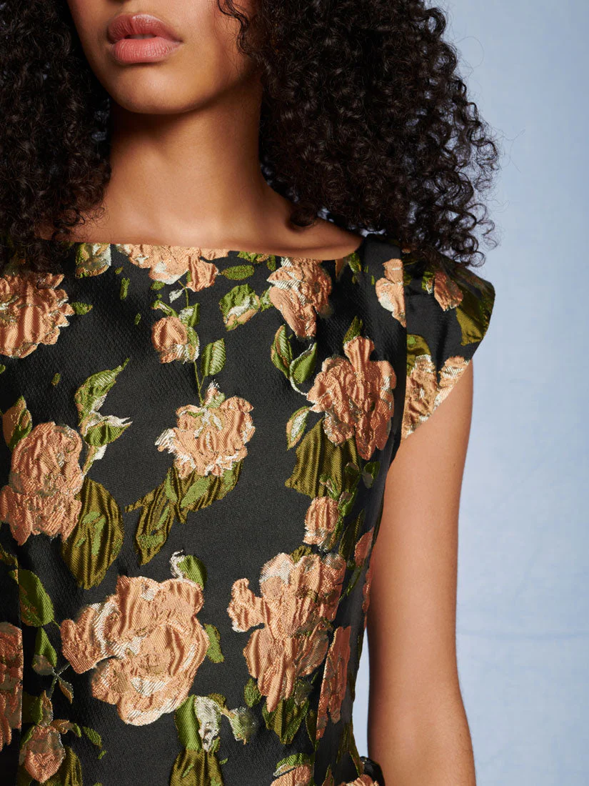 <b>DREAM</b> Floret Jacquard Midi Dress - Image 6