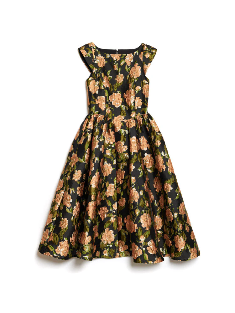 <b>DREAM</b> Floret Jacquard Midi Dress - Image 7