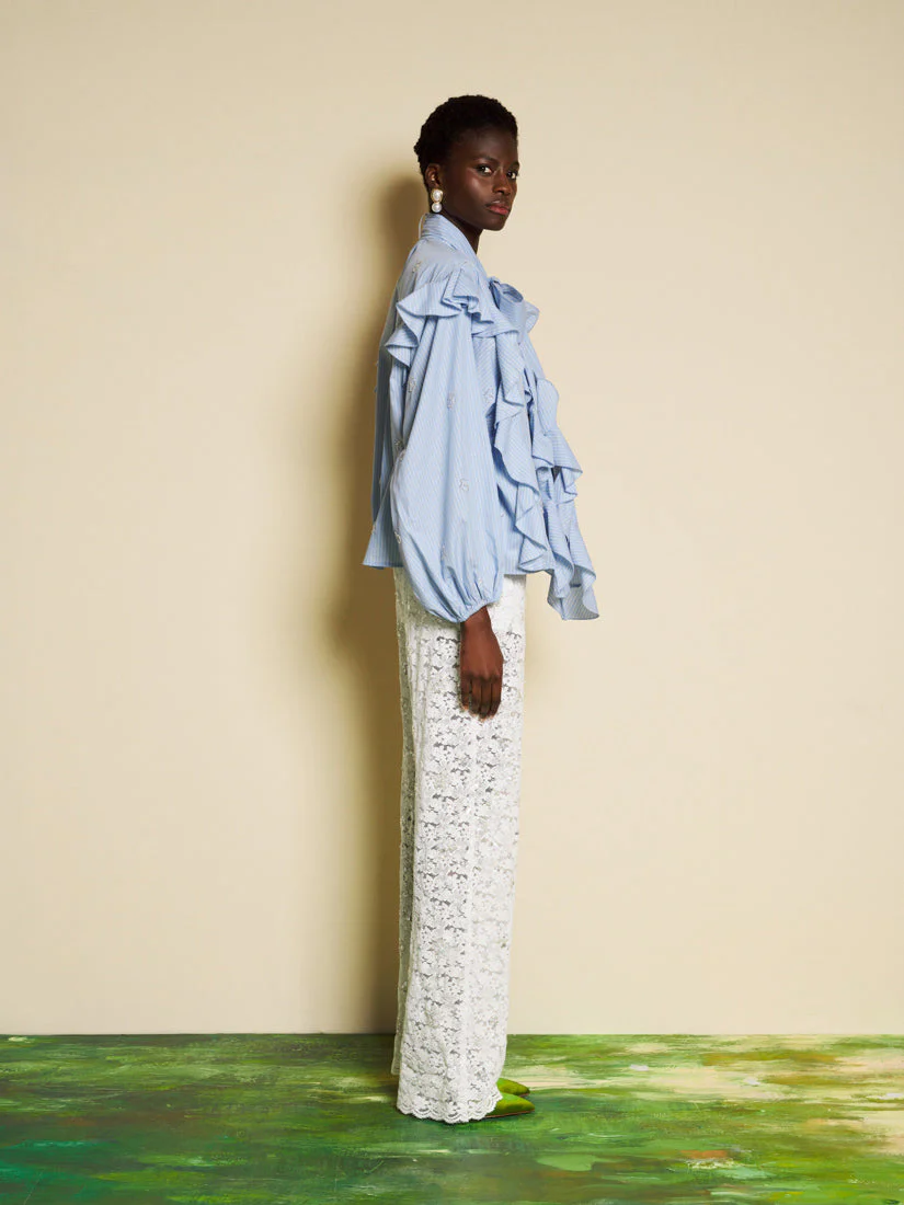 <b>DREAM</b> Fresco Stripe Bow Blouse - Image 2