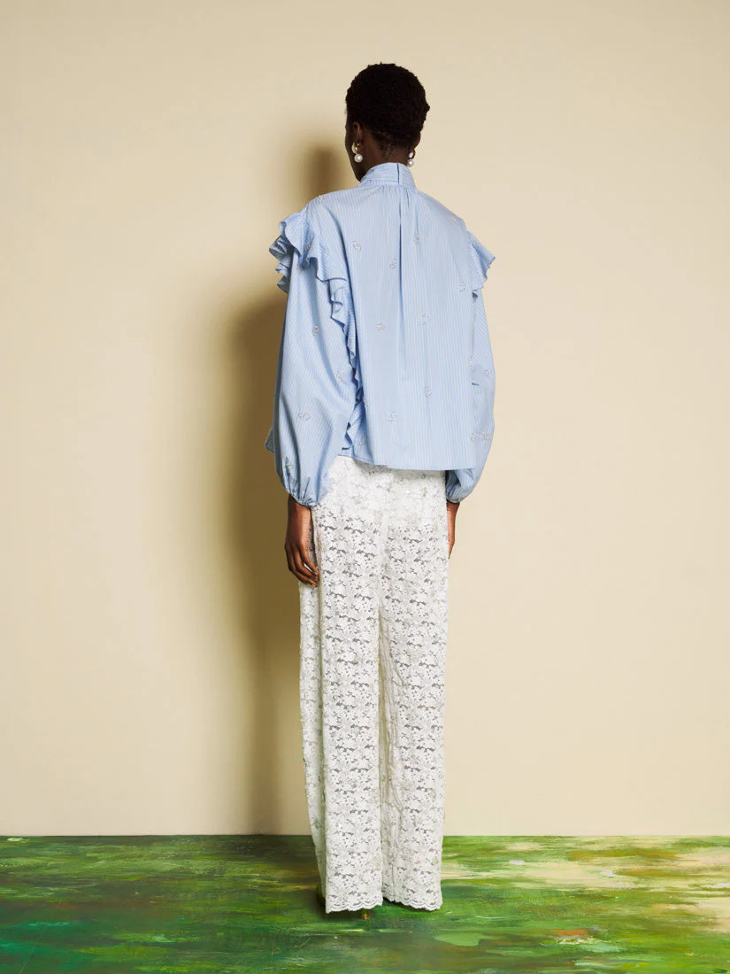 <b>DREAM</b> Fresco Stripe Bow Blouse - Image 3