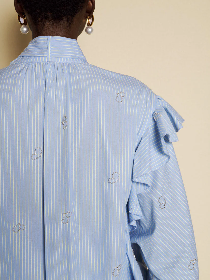 <b>DREAM</b> Fresco Stripe Bow Blouse - Image 7