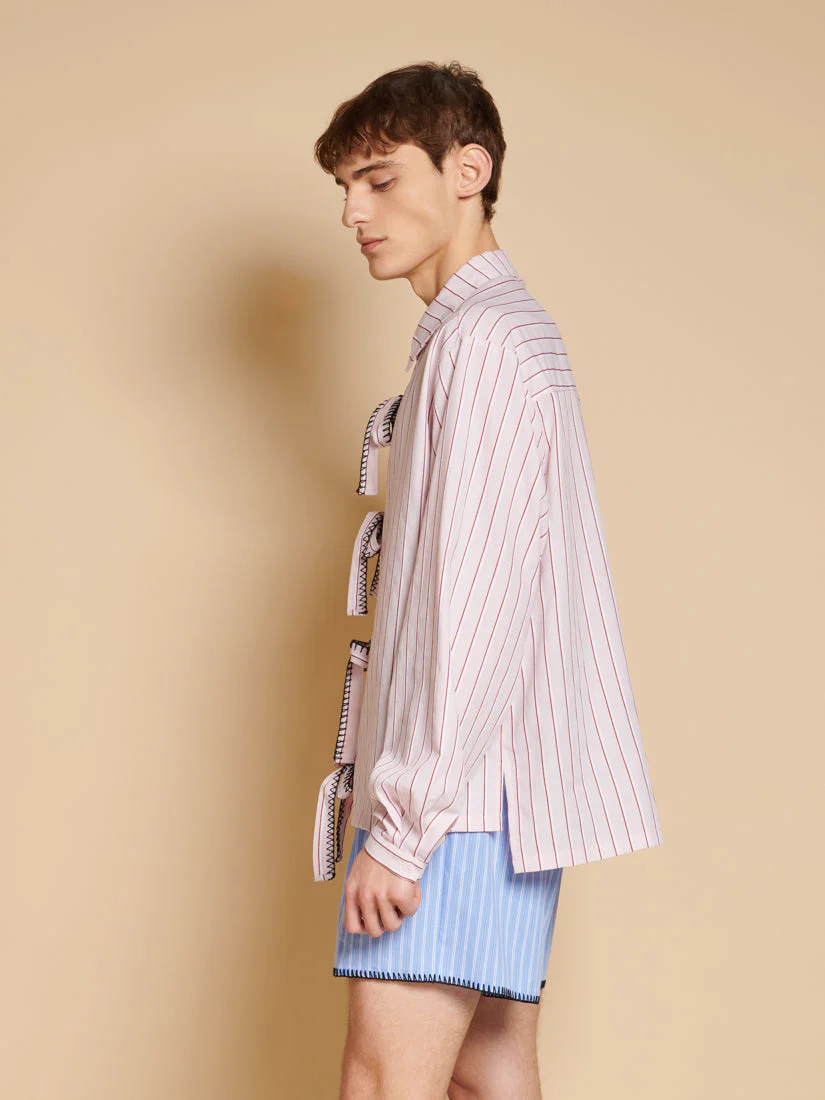 Henrik Stripe Bow Shirt - Image 5