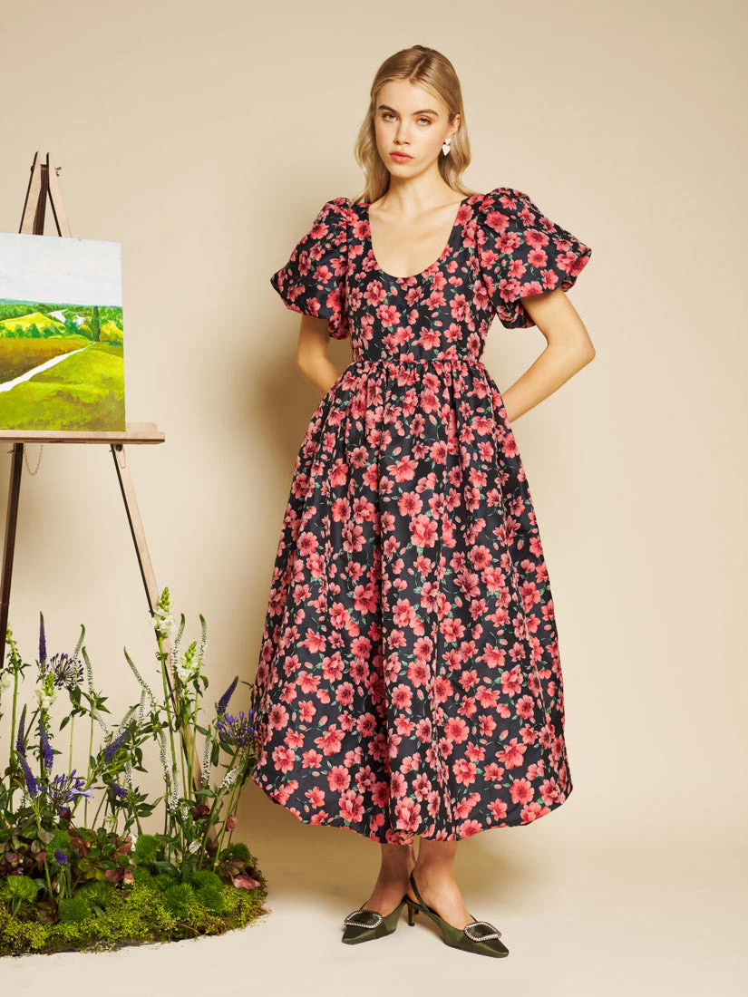 Impressions Jacquard Midi Dress