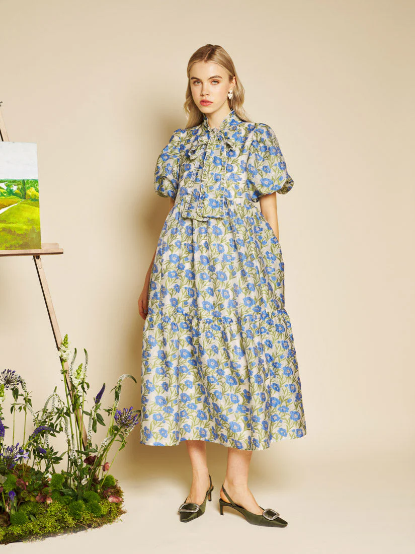 Iris Jacquard Midi Dress
