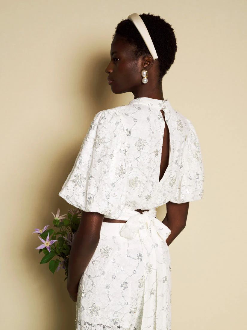 <b>DREAM</b> Jardin Sequin Lace Top - Image 5