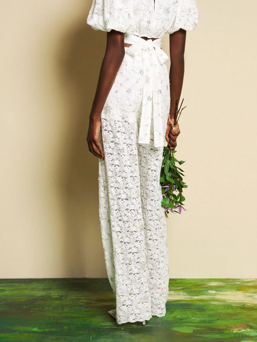 <b>DREAM</b> Jardin Sequin Lace Trousers - Image 2