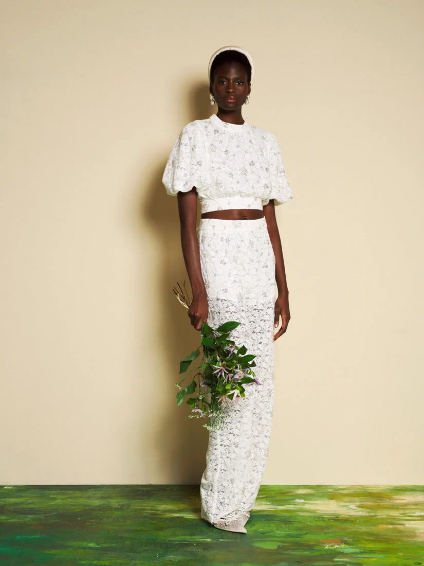 <b>DREAM</b> Jardin Sequin Lace Trousers - Image 4
