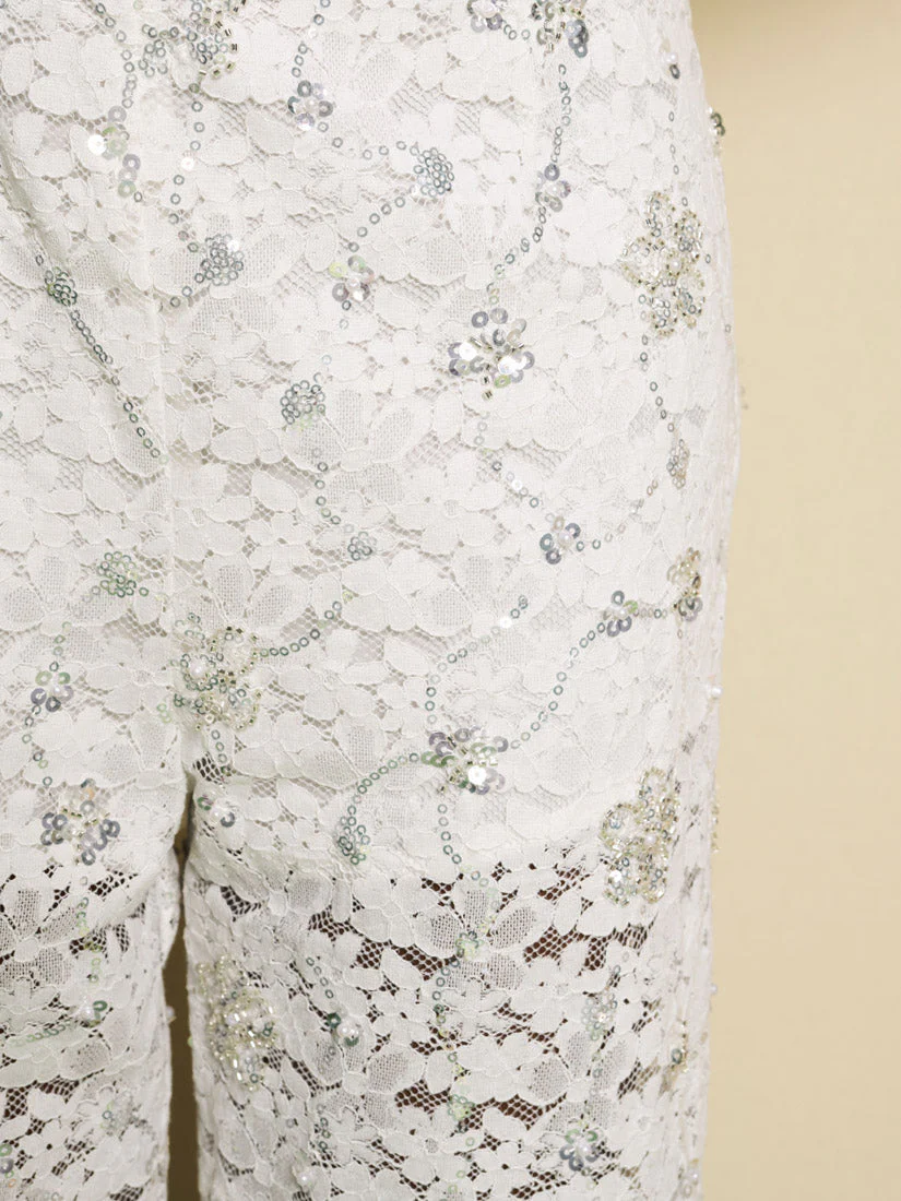 <b>DREAM</b> Jardin Sequin Lace Trousers - Image 6