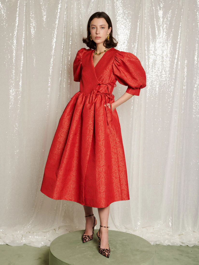 <b>DREAM</b> La Dolce Vita Wrap Midi Dress