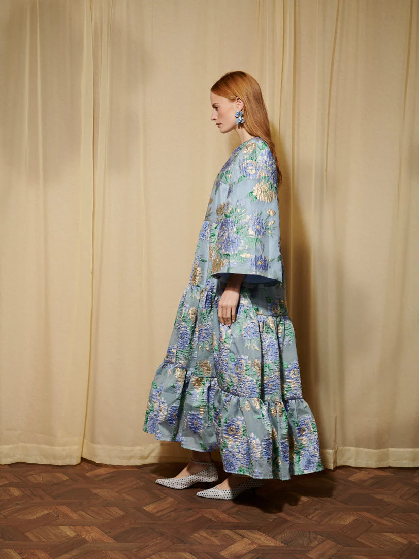 <b>DREAM</b> Lilt Floral Jacquard Maxi Dress - Image 2
