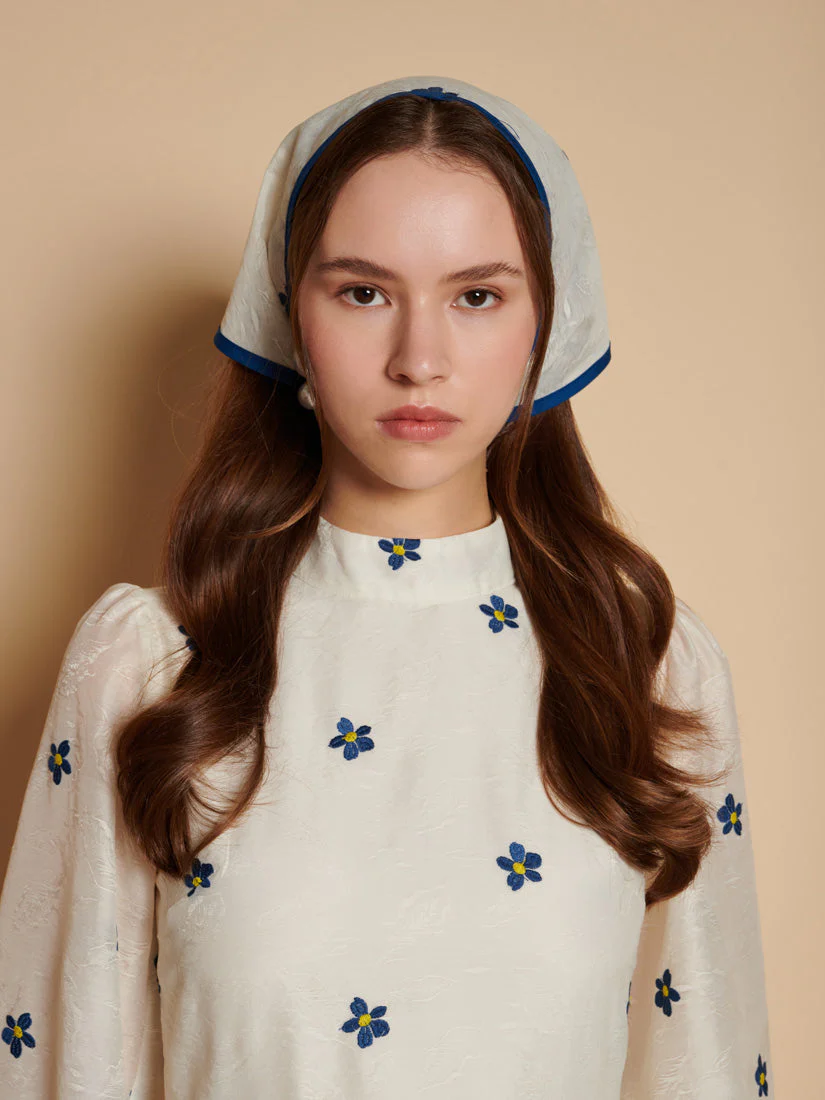 Livia Embroidered Heavy Scarf