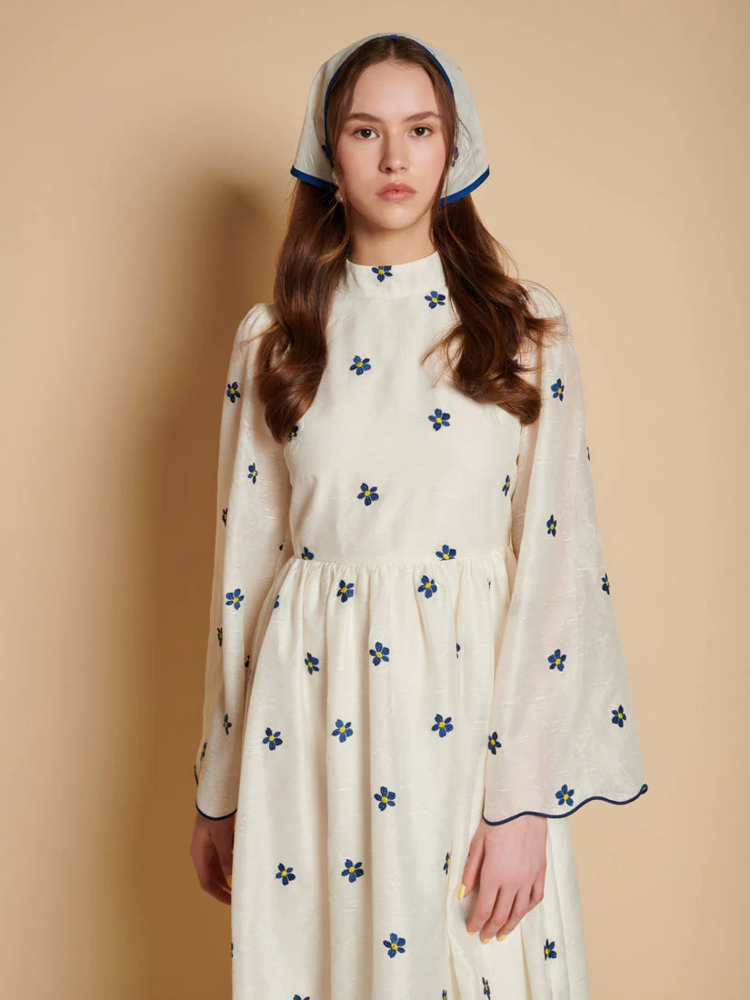 Livia Embroidered Midi Dress - Image 5