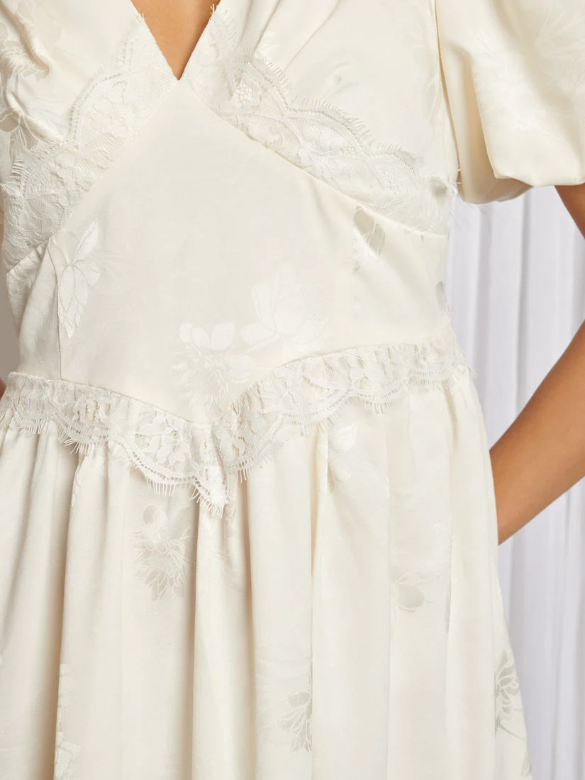 Luna Lace Trim Dress - Image 6