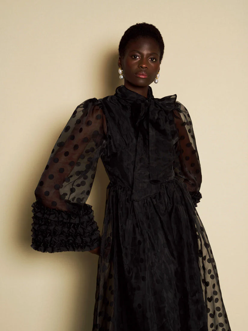 <b>DREAM</b> Margaux Spot Organza Maxi Dress - Image 5