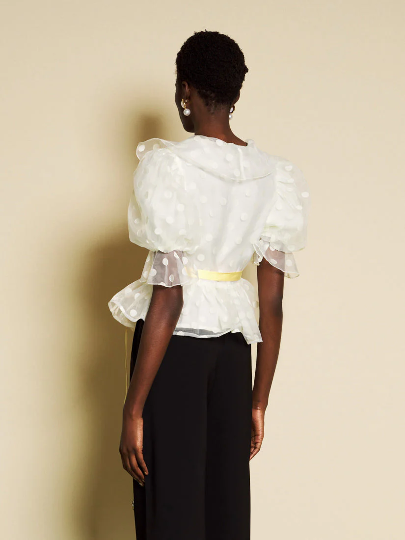 <b>DREAM</b> Margaux Spot Organza Wrap Top - Image 3