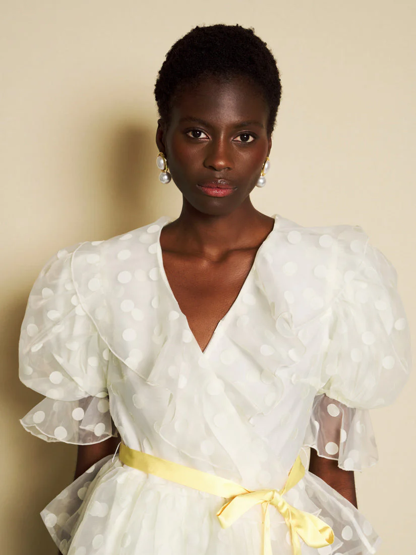 <b>DREAM</b> Margaux Spot Organza Wrap Top - Image 5