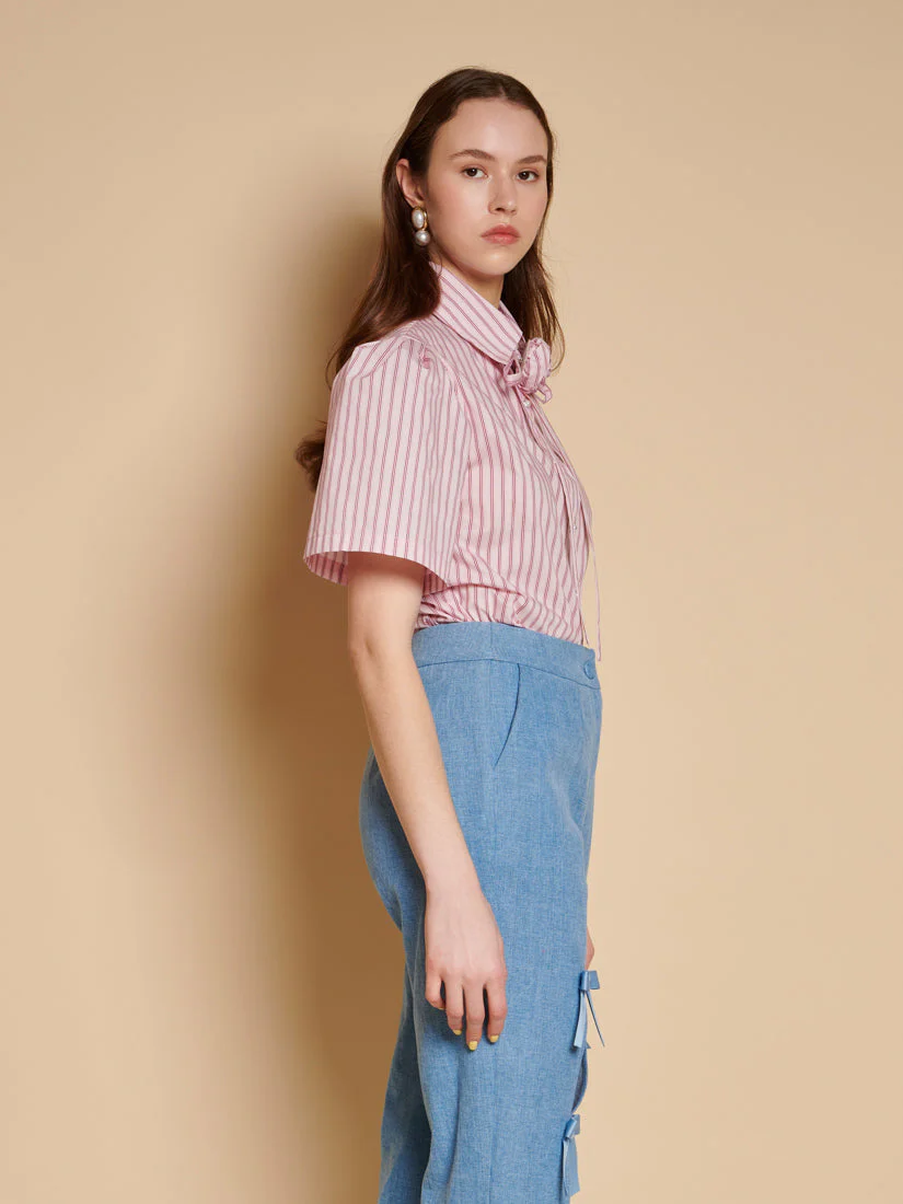 Marta Stripe Boxy Shirt - Image 2