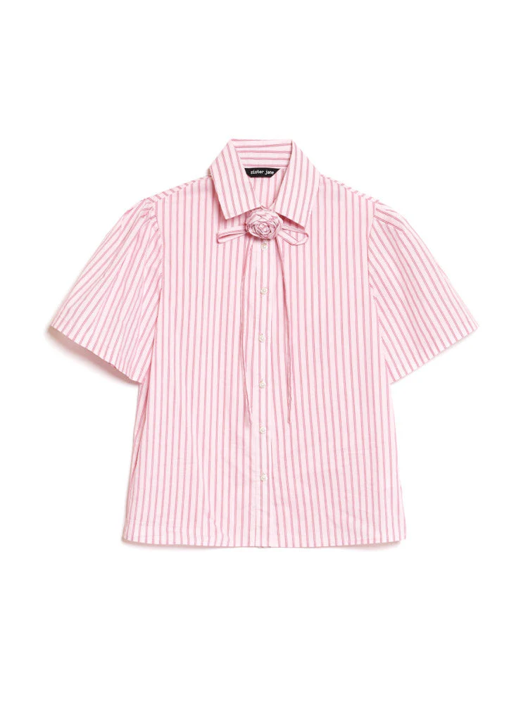 Marta Stripe Boxy Shirt - Image 7