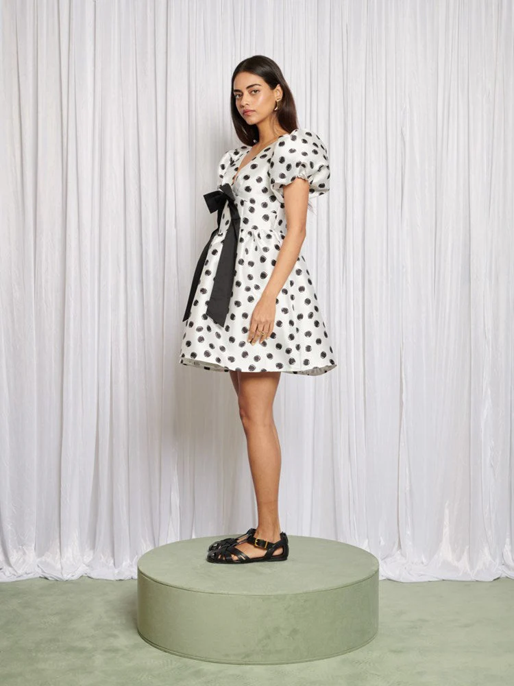 Memories Spot Bow Mini Dress - Image 3