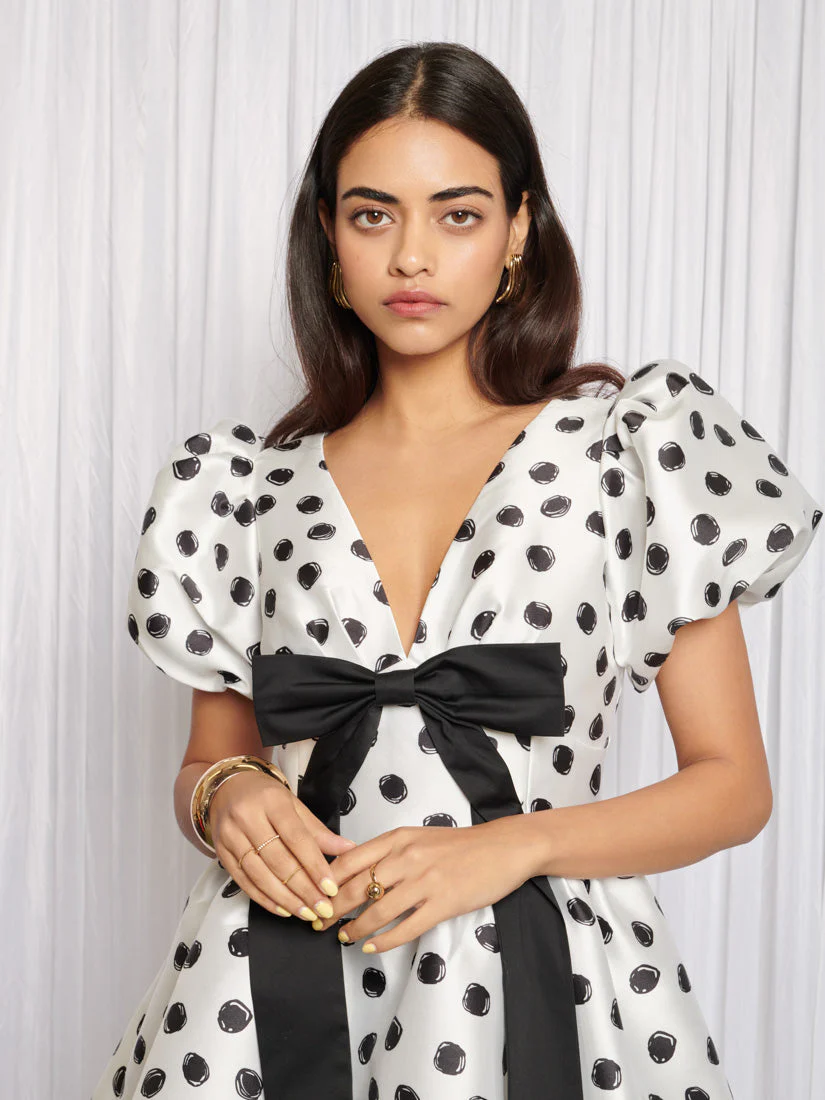 Memories Spot Bow Mini Dress - Image 5