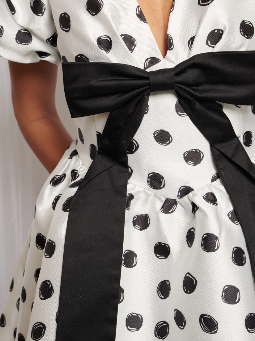 Memories Spot Bow Mini Dress - Image 6