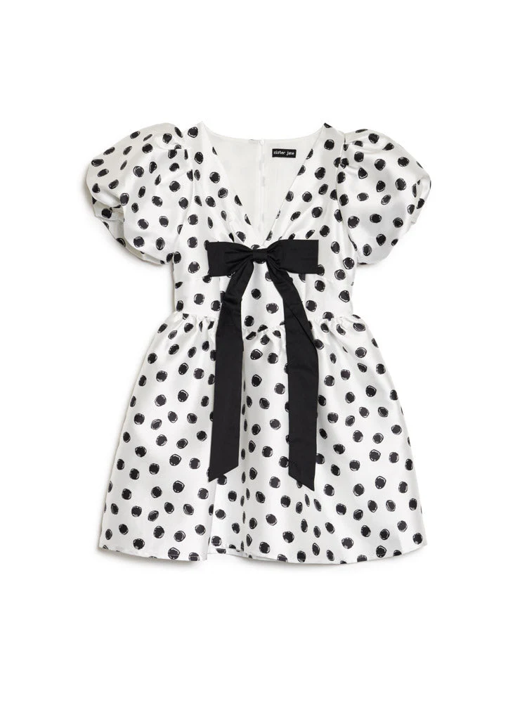 Memories Spot Bow Mini Dress - Image 7