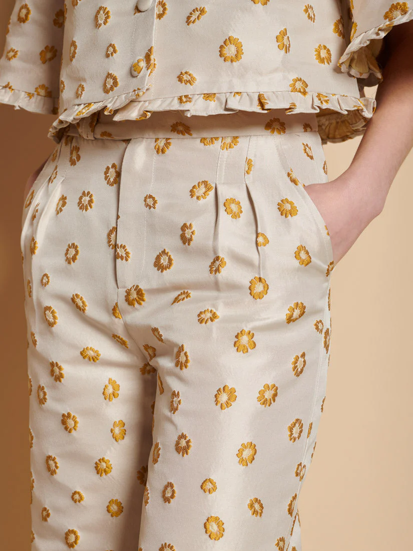 Mora Jacquard Wide Leg Trousers - Image 5