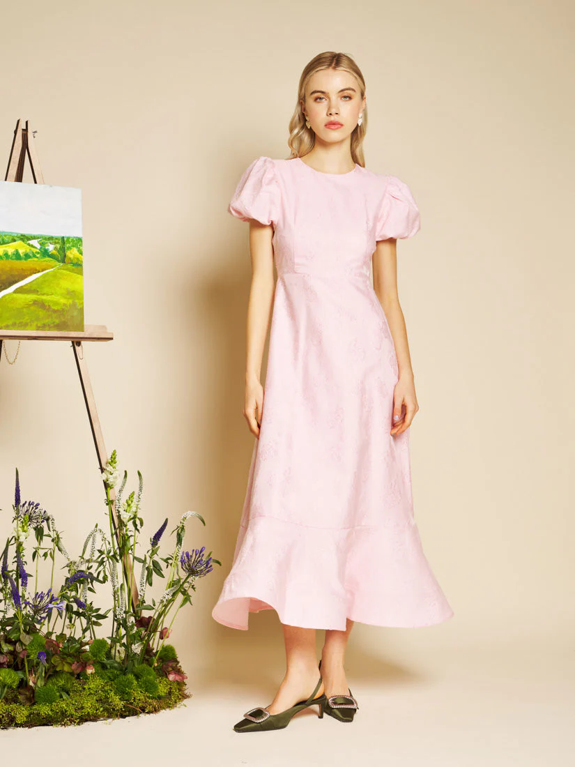 Palette Jacquard Midi Dress